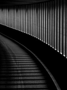 Preview wallpaper stairs, steps, bw, tunnel