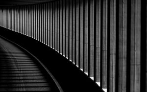 Preview wallpaper stairs, steps, bw, tunnel