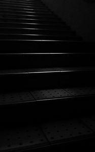 Preview wallpaper stairs, steps, bw, black, dark