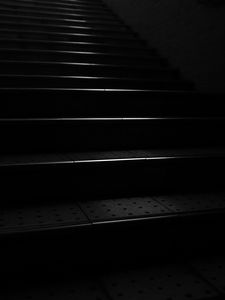 Preview wallpaper stairs, steps, bw, black, dark