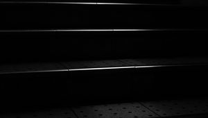 Preview wallpaper stairs, steps, bw, black, dark