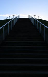 Preview wallpaper stairs, steps, dark, bottom view