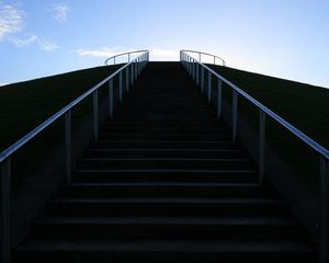 Preview wallpaper stairs, steps, dark, bottom view