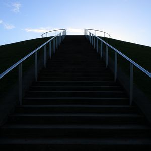 Preview wallpaper stairs, steps, dark, bottom view