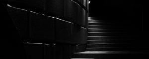 Preview wallpaper stairs, steps, facade, dark