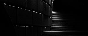 Preview wallpaper stairs, steps, facade, dark