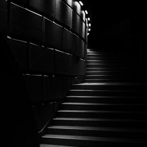 Preview wallpaper stairs, steps, facade, dark