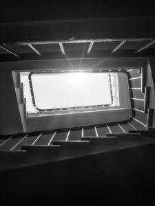 Preview wallpaper stairs, steps, light, black and white