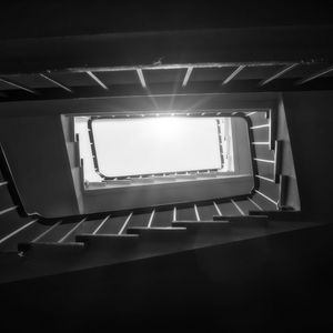 Preview wallpaper stairs, steps, light, black and white