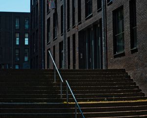 Preview wallpaper stairs, steps, railings, buildings