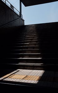 Preview wallpaper stairs, steps, rails, shadow