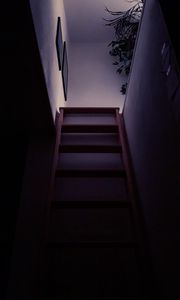 Preview wallpaper stairs, steps, room, dark