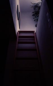 Preview wallpaper stairs, steps, room, dark