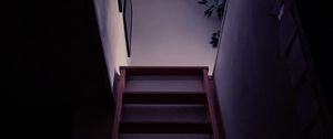 Preview wallpaper stairs, steps, room, dark