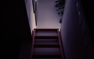 Preview wallpaper stairs, steps, room, dark