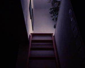 Preview wallpaper stairs, steps, room, dark