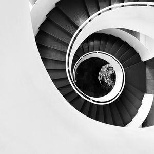 Preview wallpaper stairs, steps, spiral, bw