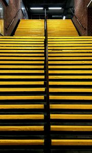 Preview wallpaper stairs, stripes, yellow, rise