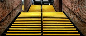 Preview wallpaper stairs, stripes, yellow, rise