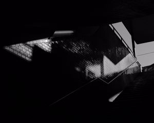 Preview wallpaper stairs, tunnel, dark, bw