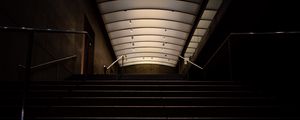 Preview wallpaper stairs, tunnel, dark, building