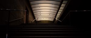 Preview wallpaper stairs, tunnel, dark, building