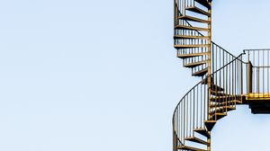 Preview wallpaper stairs, twisting, sky, steps