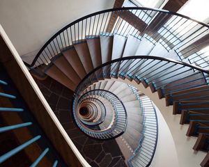 Preview wallpaper stairs, twisting, spiral, railings