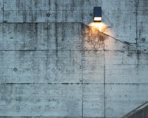 Preview wallpaper stairs, wall, concrete, lantern, light