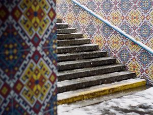 Preview wallpaper stairs, walls, patterns, architecture