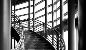 Preview wallpaper stairs, windows, shadows, black and white