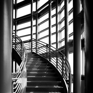 Preview wallpaper stairs, windows, shadows, black and white