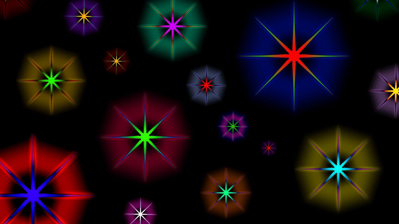 Wallpaper star, background, circles, patterns, glitter, colorful