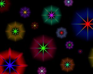 Preview wallpaper star, background, circles, patterns, glitter, colorful