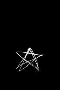 Preview wallpaper star, black background, light