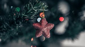 Preview wallpaper star, christmas tree, shine