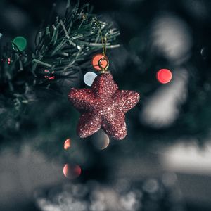Preview wallpaper star, christmas tree, shine