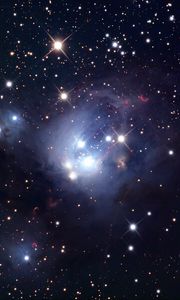 Preview wallpaper star cluster, ngc 7129, stars, space