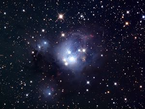 Preview wallpaper star cluster, ngc 7129, stars, space