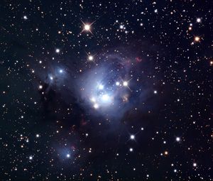 Preview wallpaper star cluster, ngc 7129, stars, space