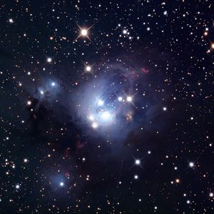 Preview wallpaper star cluster, ngc 7129, stars, space