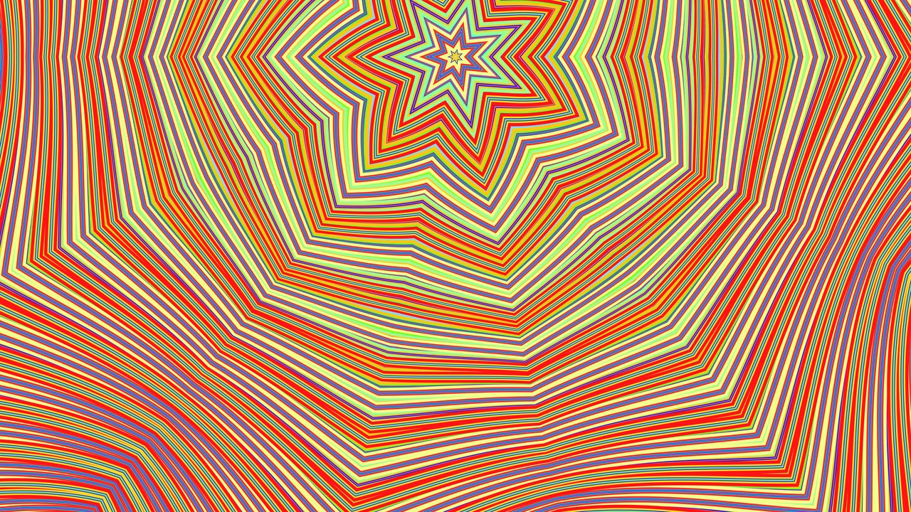 Wallpaper star, fractal, lines, geometry, shapes