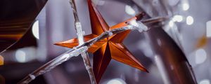Preview wallpaper star, garland, decoration, new year, christmas