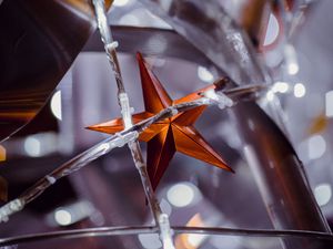 Preview wallpaper star, garland, decoration, new year, christmas