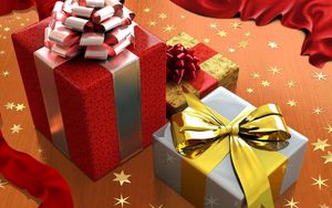 Preview wallpaper star, gifts, holiday, bows