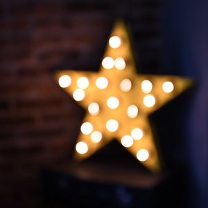 Preview wallpaper star, lights, glare, glow, blur