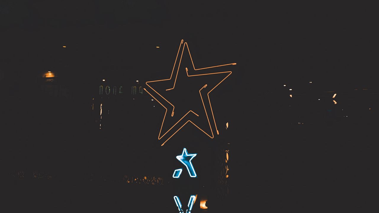 Wallpaper star, shape, light, dark background