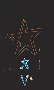 Preview wallpaper star, shape, light, dark background