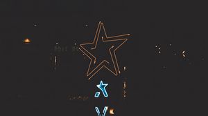 Preview wallpaper star, shape, light, dark background