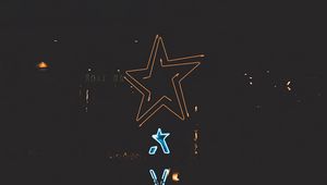 Preview wallpaper star, shape, light, dark background